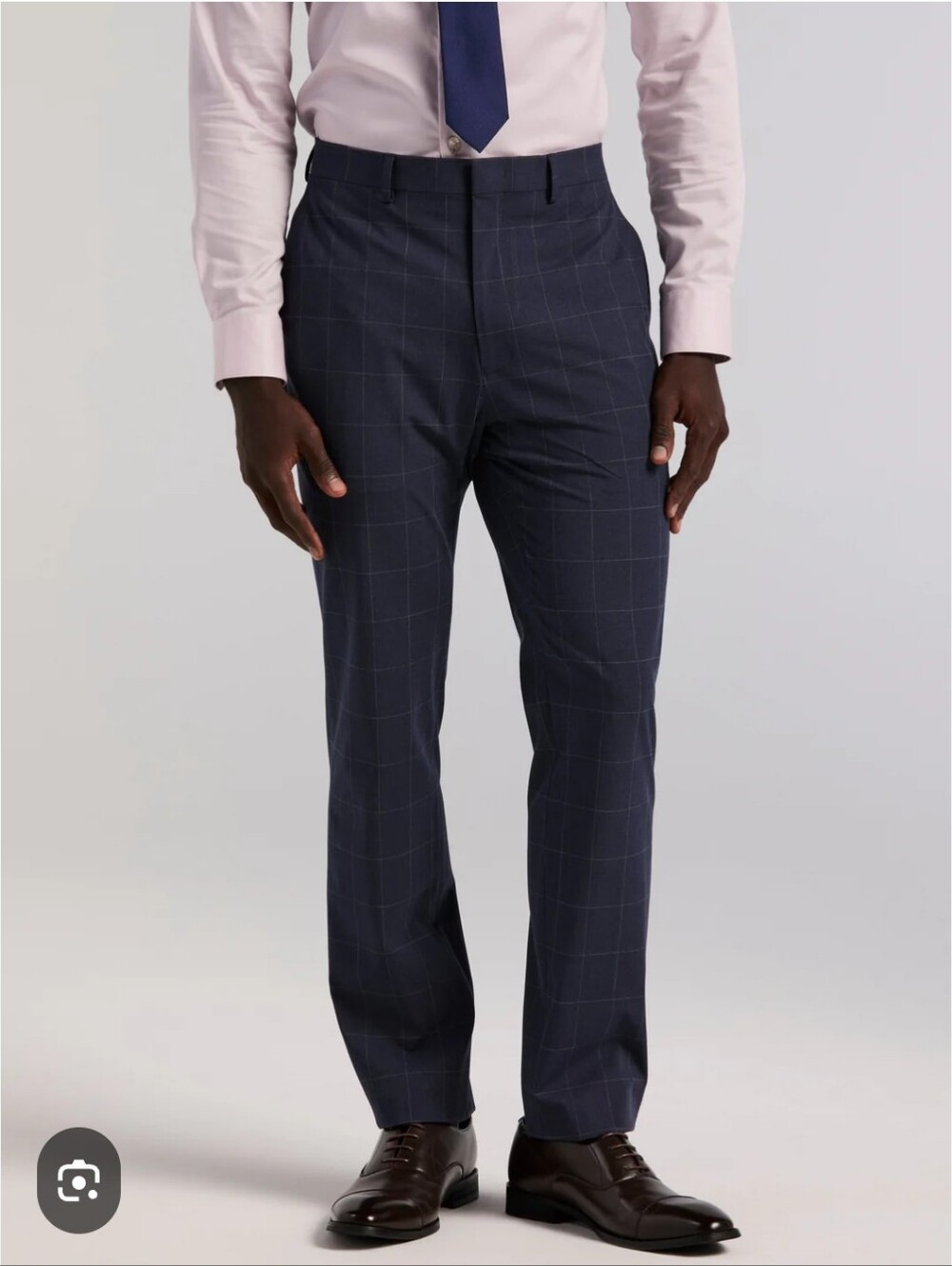 Perry Ellis Lightweight Casual Comfirt Stretch Pants, Blue Check. 34/32